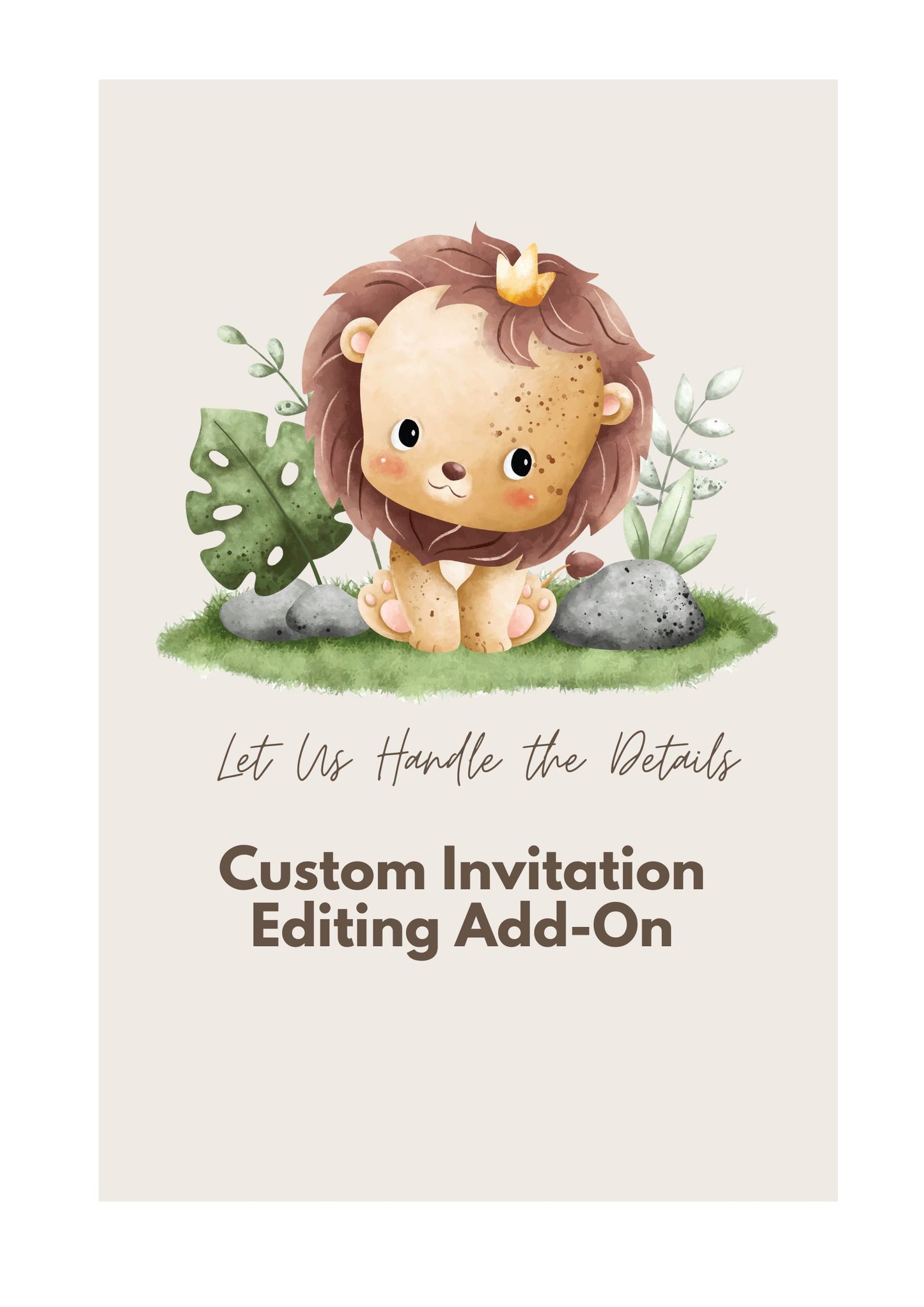 Custom Invitation Editing Add-On